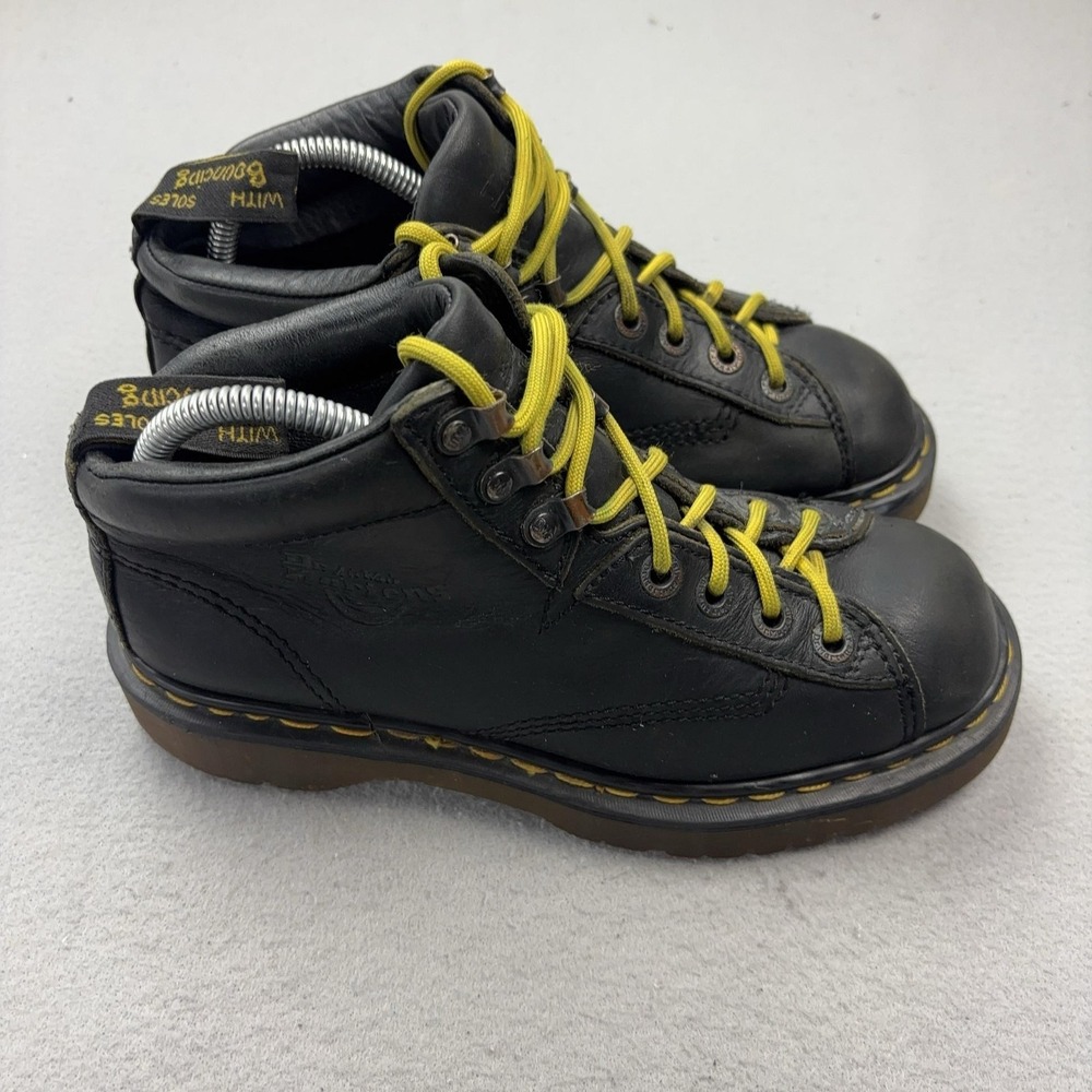 Dr. Martens 8287 Combat Boots Womens Size 6 Black Leather Made England AirWair